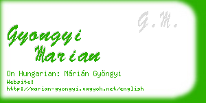 gyongyi marian business card