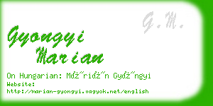 gyongyi marian business card